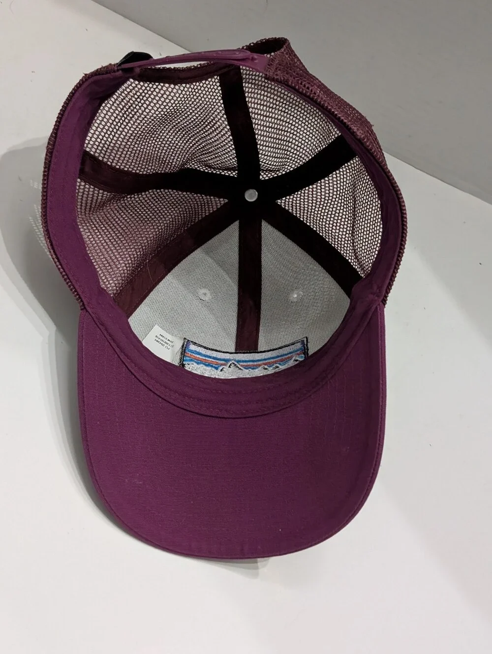 Patagonia Women's P-6 Logo Trucker Mesh Hat Snapback Plum One Size